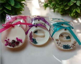 Bolsita de cera botánica hecha a mano • Ambientador de flores secas