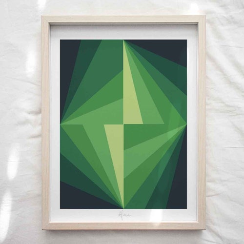Wall Art Decor Mid Century Modern Abstract Geometric Art Print Etsy