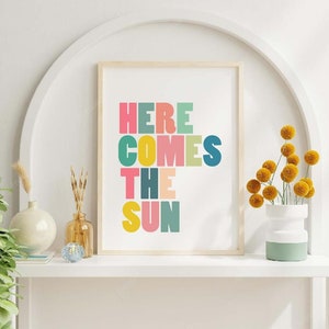 Beatles Here Comes the Sun Poster Art Print Unframed