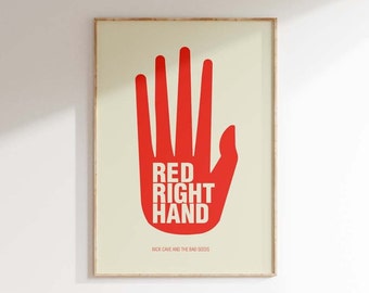 Red Right Hand Nick Cave and the Bad Seeds Poster Art
