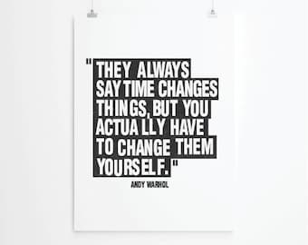 Andy Warhol Quote Poster