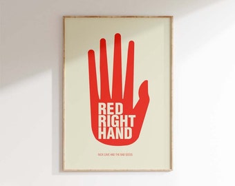 Red Right Hand - Nick Cave & The Bad Seeds (lyrics) Art Board