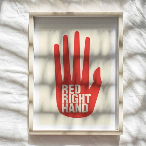 Nick Cave Red Right Hand A4 Screen Print Music Lover Nick Etsy