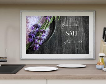 Matthew 5:13 Bible Verse Printable | 'Be the Salt' Faith Wall Art | Instant Download for Kitchen Decor
