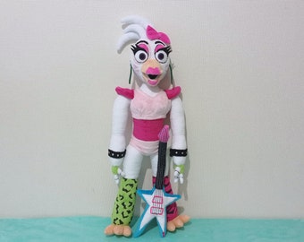 Handmade Glamrock Chica Plush, 15.7" Animatronic Doll