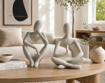 NObody Statue - Abstract Sculpture "Thinker" & "Yoger" – Modern Art for Home Décor