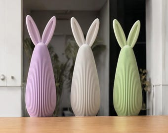 Set di decorazioni pasquali minimaliste: coniglietti moderni per la casa