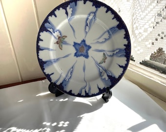 Blue and White Fukagawa Porcelain Plate