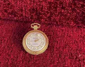 Ladies Gold Plated Pendant/Fob Watch