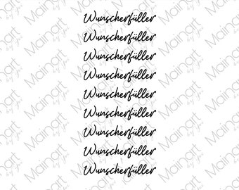 RUB-On Sticker „Wunscherfüller 2“, randlos, glänzend und leicht erhaben weiß oder schwarz