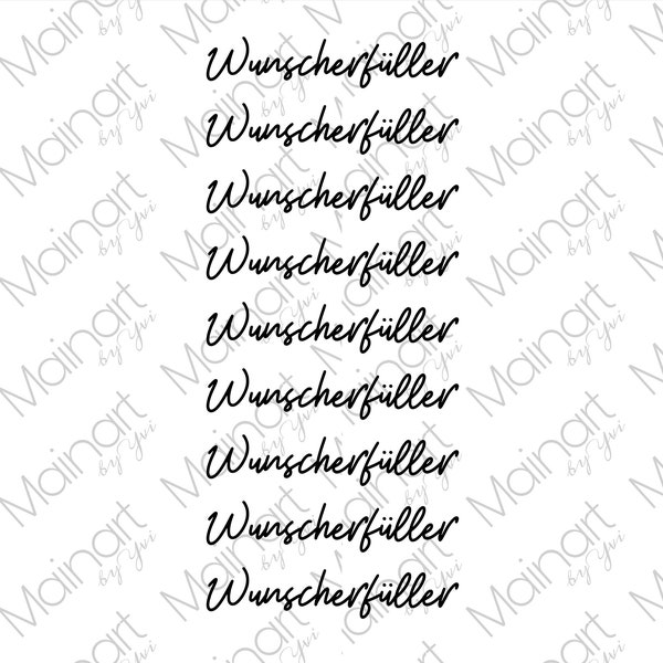 RUB-On Sticker „Wunscherfüller 2“, randlos, glänzend und leicht erhaben weiß oder schwarz