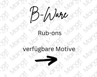 RUB-On Sticker „B-Ware“, randlos, glänzend und leicht erhaben weiß oder schwarz