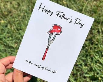 Steak Lover Father's Day Card: Hand-Painted Watercolor (Digital Download)