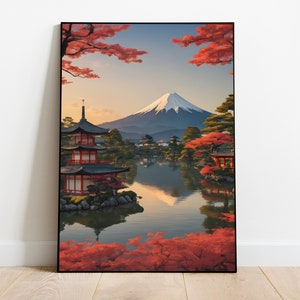 Japanese Ukiyo-e Poster Digital Art | Printable Wall Art | Ukiyo-e Print | Digital Download | Landscape | Vintage Painting | Room Decor