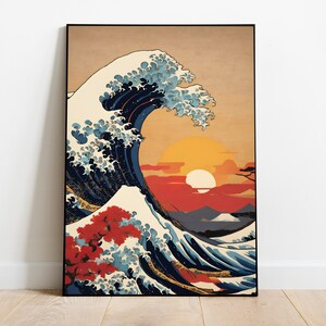 Japanese Ukiyo-e Poster Digital Art | Printable Wall Art | Ukiyo-e Print | Digital Download | Landscape | Vintage Painting | Room Decor