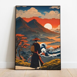 Japanese Ukiyo-e Poster Digital Art | Printable Wall Art | Ukiyo-e Print | Digital Download | Landscape | Vintage Painting | Room Decor