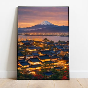 Japanese Ukiyo-e Poster Digital Art | Printable Wall Art | Ukiyo-e Print | Digital Download | Landscape | Vintage Painting | Room Decor