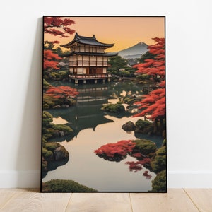 Japanese Ukiyo-e Poster Digital Art | Printable Wall Art | Ukiyo-e Print | Digital Download | Landscape | Vintage Painting | Room Decor