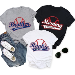 Rookie of The Birthday Shirt, Rookie Baseball Birthday Family Shirt, First Birthday Boy Shirt, Mom Baseball Shirt, Matching Baseball Shirts