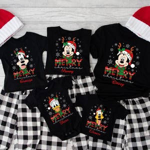 Disney Character Merry Christmas Shirt , Disney Family Christmas Shirt, Family Christmas Matching shirt, Custom Disneyland Christmas t-shirt