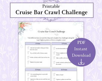 Afdrukbare pdf kroegentocht cruiseschip | Cruise-activiteiten | Cruisebenodigdheden | Kroegentocht cruise | Kroegentochten