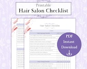 Hair Salon Checklist Printable PDF | Salon Management | Hairdresser Checklist | Hair Stylist Must Haves List | Salon Organization
