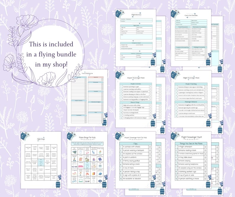 Flygplan Utskrivbar PDF | Resplan | Resplan | Semesterplanerare | Reseplanerare | Reseschema bild 8