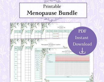 Pacchetto Menopausa PDF stampabile / Tracciatore Menopausa / Diario Perimenopausa / Tracciatore Sintomi Menopausa