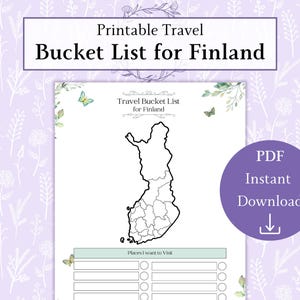 Lista de desejos para a Finlândia (PDF para impressão) | Lista de desejos para viagens | Viagem para a Finlândia | Lista de destinos na Escandinávia | Férias em Helsinque