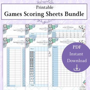 Arkusze wyników gier do wydrukowania w formacie PDF | Karta wyników Rummikub | Karta wyników Domino | Karta wyników Backgammon | Tablica wyników fazy 10 | Wynik Farkle