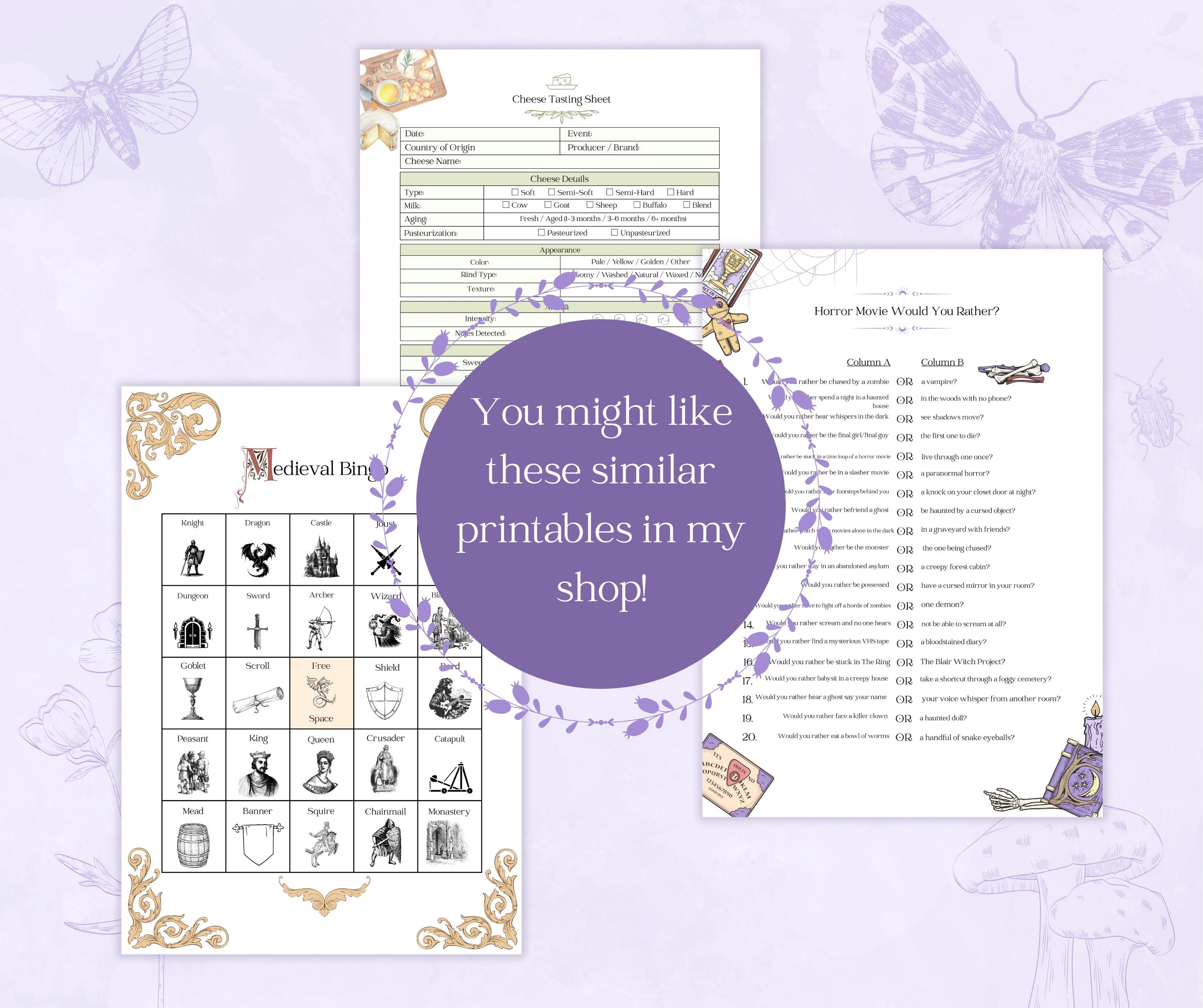 Fantasy Cosplay Planner Printable PDF, Cosplay Costume Planner, Cosplay ...