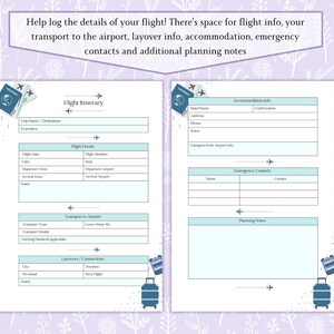 Flygplan Utskrivbar PDF | Resplan | Resplan | Semesterplanerare | Reseplanerare | Reseschema bild 2