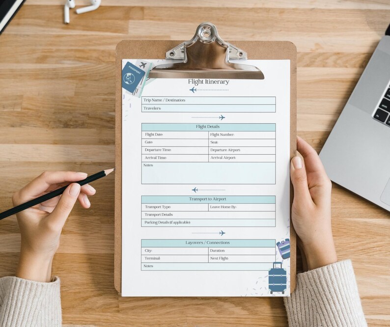 Flygplan Utskrivbar PDF | Resplan | Resplan | Semesterplanerare | Reseplanerare | Reseschema bild 5