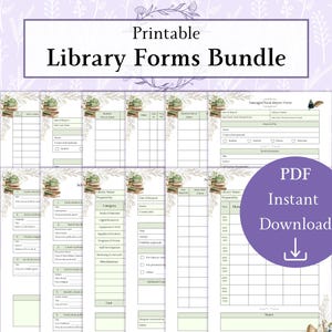 Librarian Forms Bundle Printable PDF | Library Management Form Pack | School Library Forms | Book Tracker Bundle