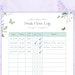 Peak Flow Log Printable PDF Peak Flow Chart Asthma Tracker Medical ...