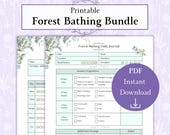 Forest Bathing Journal Bundle Printable PDF | Shinrin Yoku Printables | Nature Therapy Kit | Mindfulness In Nature