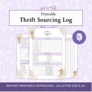 Einkaufsliste für Secondhandläden (druckbare PDF-Datei), Händler-Reiseplaner, Secondhand-Flipping-Planer, Einkaufsjournal für Wohltätigkeitsläden, Inventar-Einkaufsprotokoll