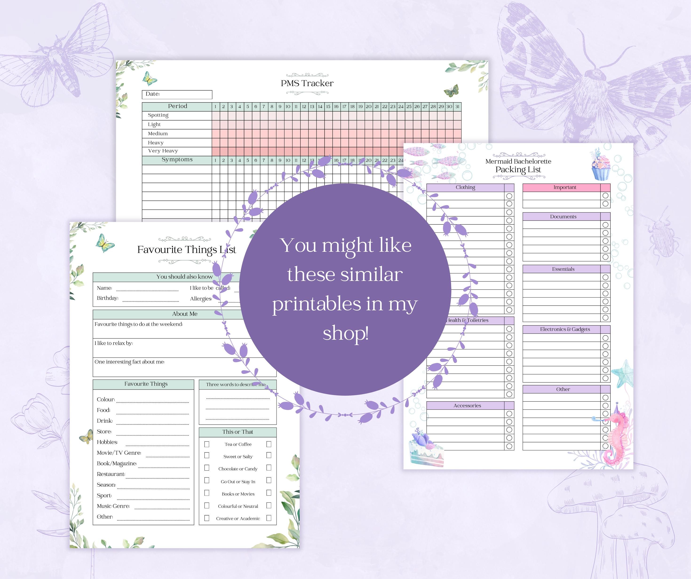 Makeup Inventory Printable PDF | Inventory Tracker | Makeup Organizer ...