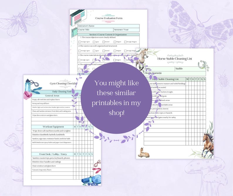 Cleaning Supply List Printable PDF | Cleaner Inventory Management ...