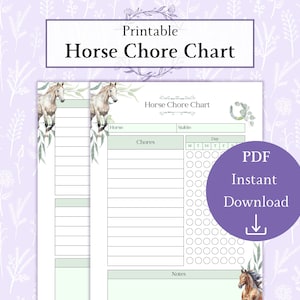 Afdrukbare pdf paardenkarwei | Paardenkarweientabel | Dagboek paardenverzorging | Stalbeheer | Tracker voor paardenverzorging