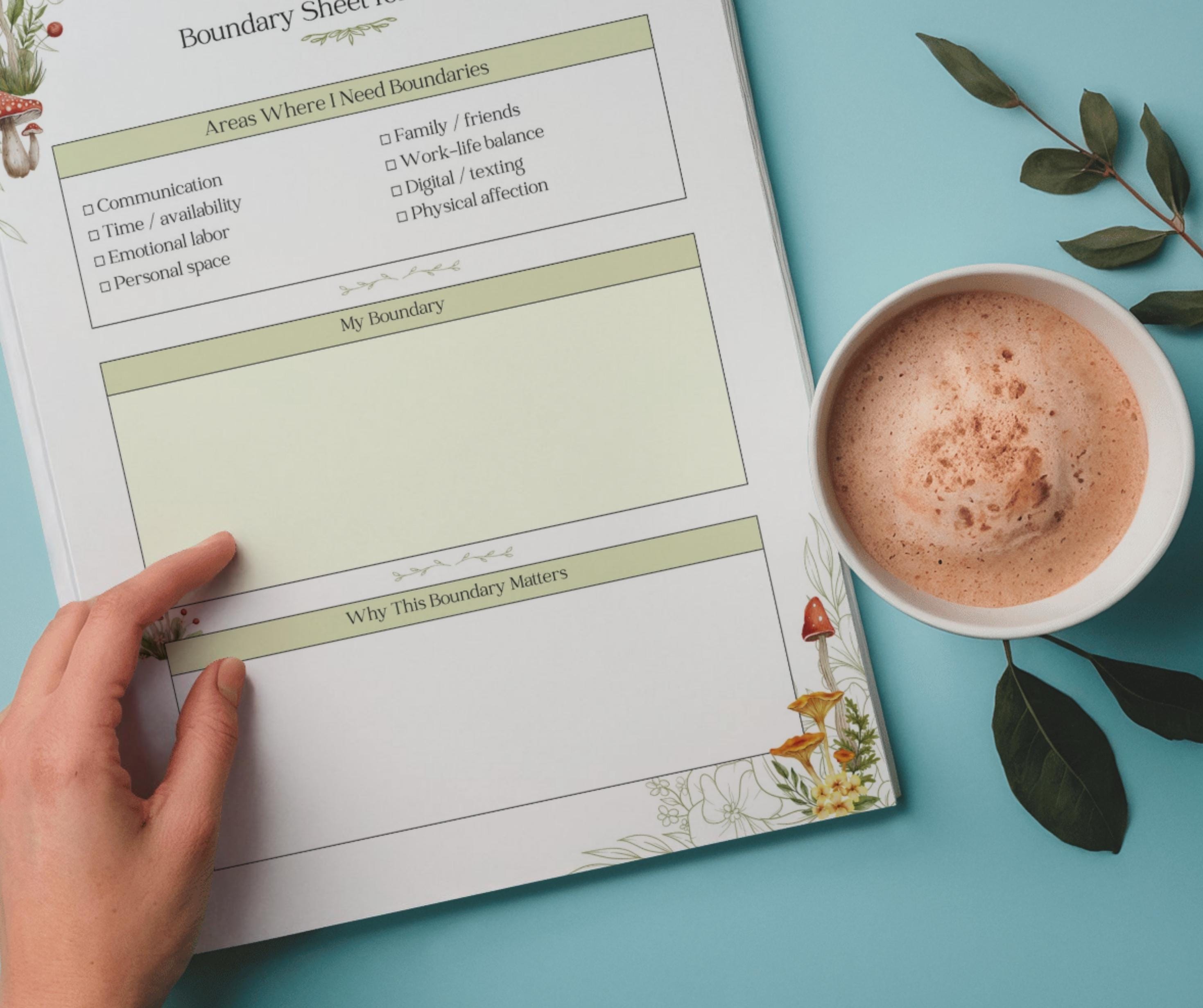 Boundary Worksheet for Couples Printable PDF, Healthy Relationship ...