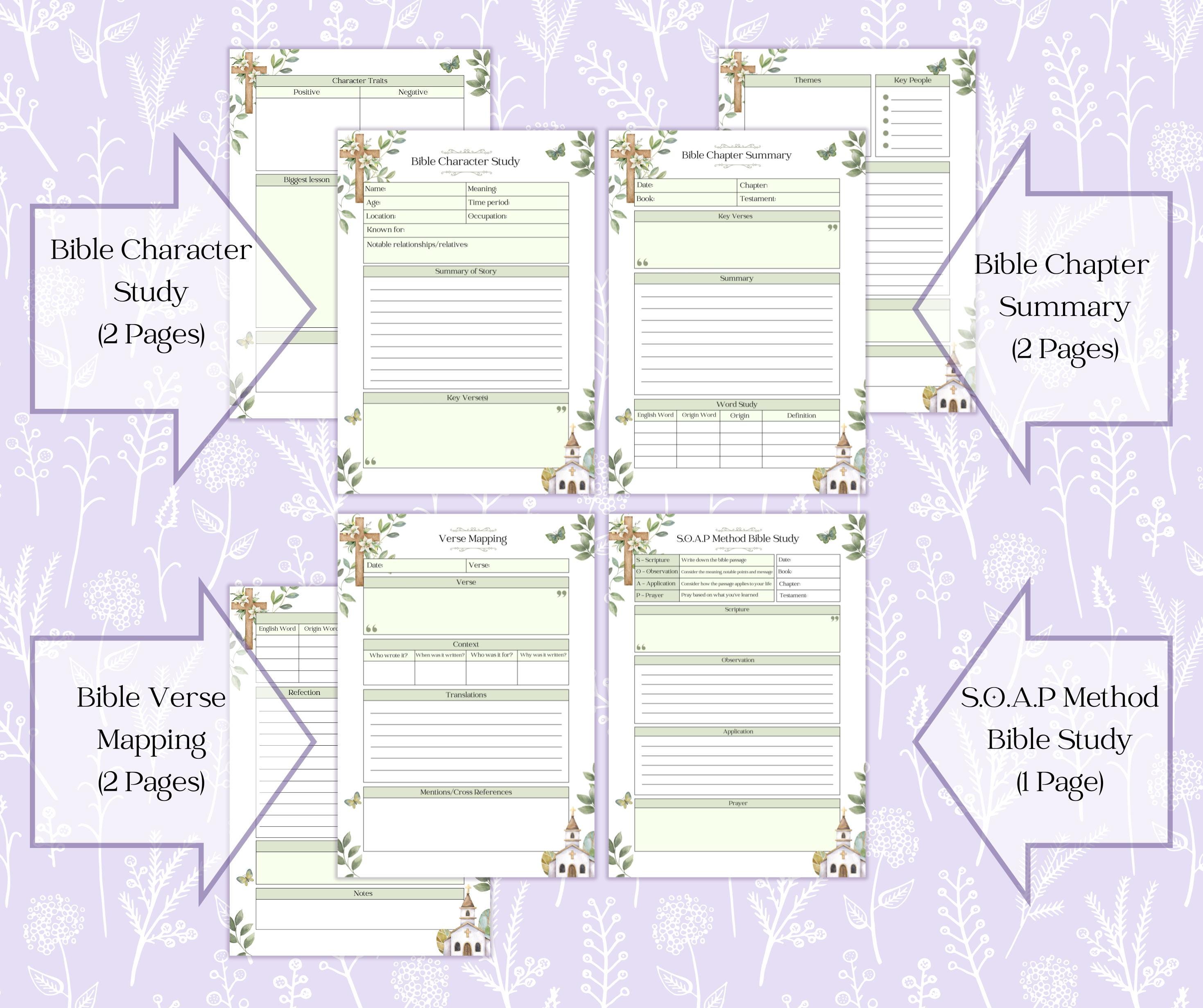 Bible Study Guide Bundle Printable PDF | Bible Study Journal | Verse ...