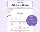 Art Class Bingo Printable PDF, Funny Classroom Game, Printable Bingo for Artists, Art Teacher Activity, Art Studio Bingo, Art Class Humor
