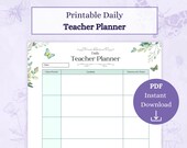 Daily Teacher Planner Printable PDF | Teacher Diary | Homeschool Printables | Daily Lesson Plan