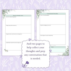 Invisible Labor Tracker Bundle Printable PDF, Mental Load, Emotional Labor & Burnout Awareness Worksheets image 7
