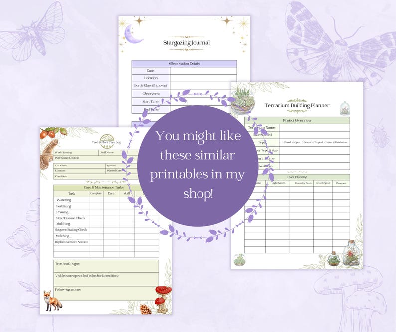 Mushroom Foraging Log Printable PDF, Wild Mushroom Tracker, Fungi ...