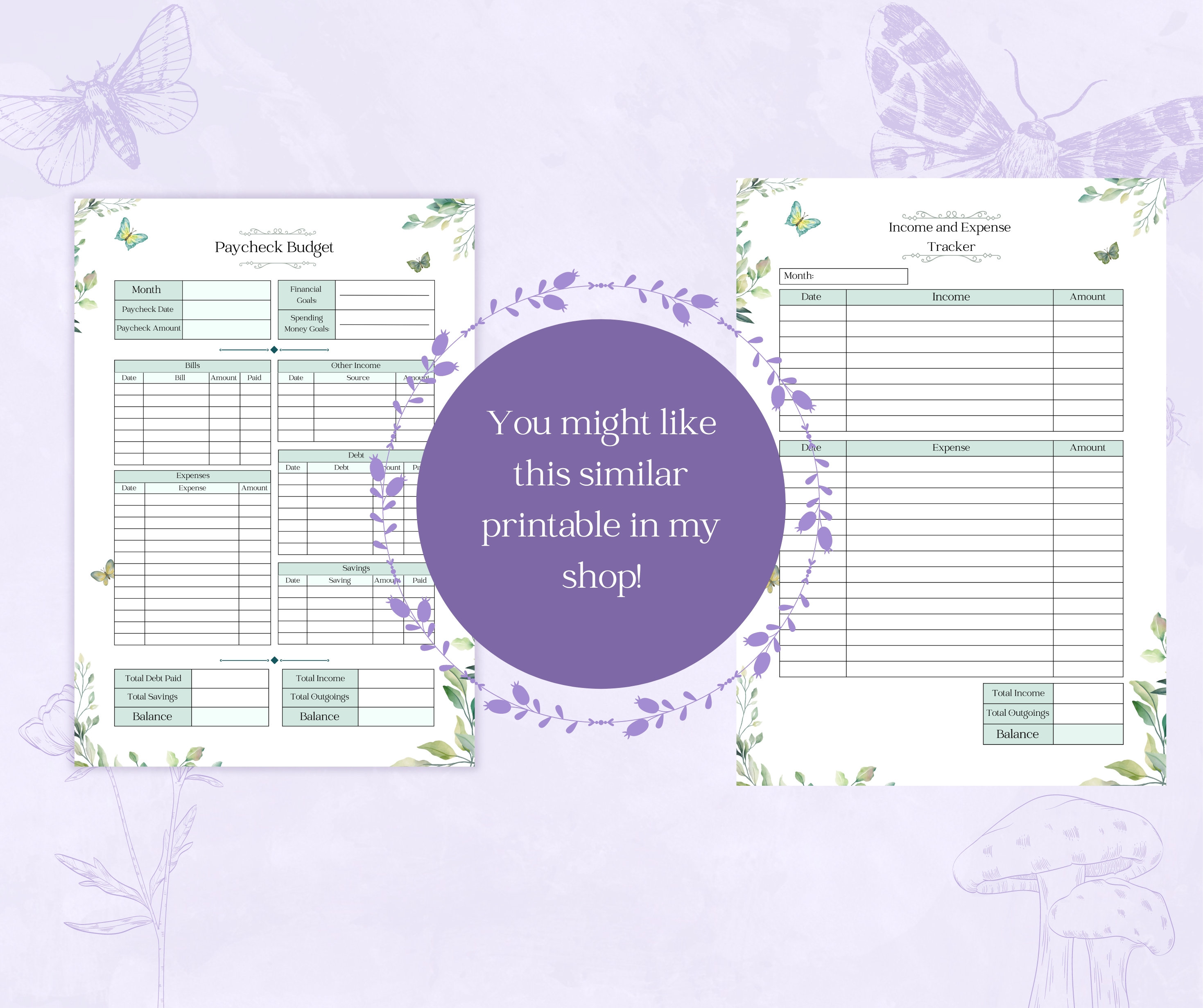 Biweekly Budget Planner Printable PDF Budget Tracker Financial Planner ...