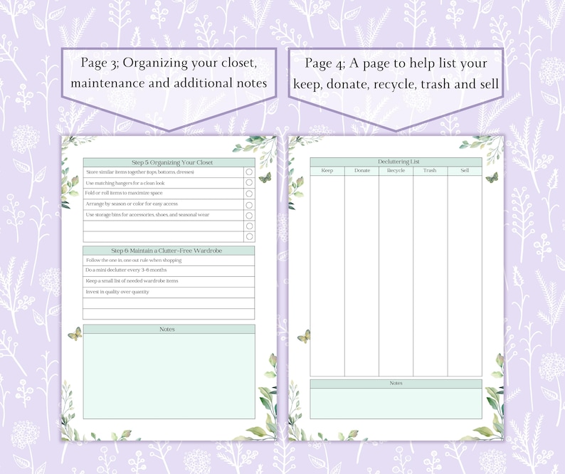 Closet Cleanout Printable PDF | Declutter Wardrobe Checklist | Wardrobe ...