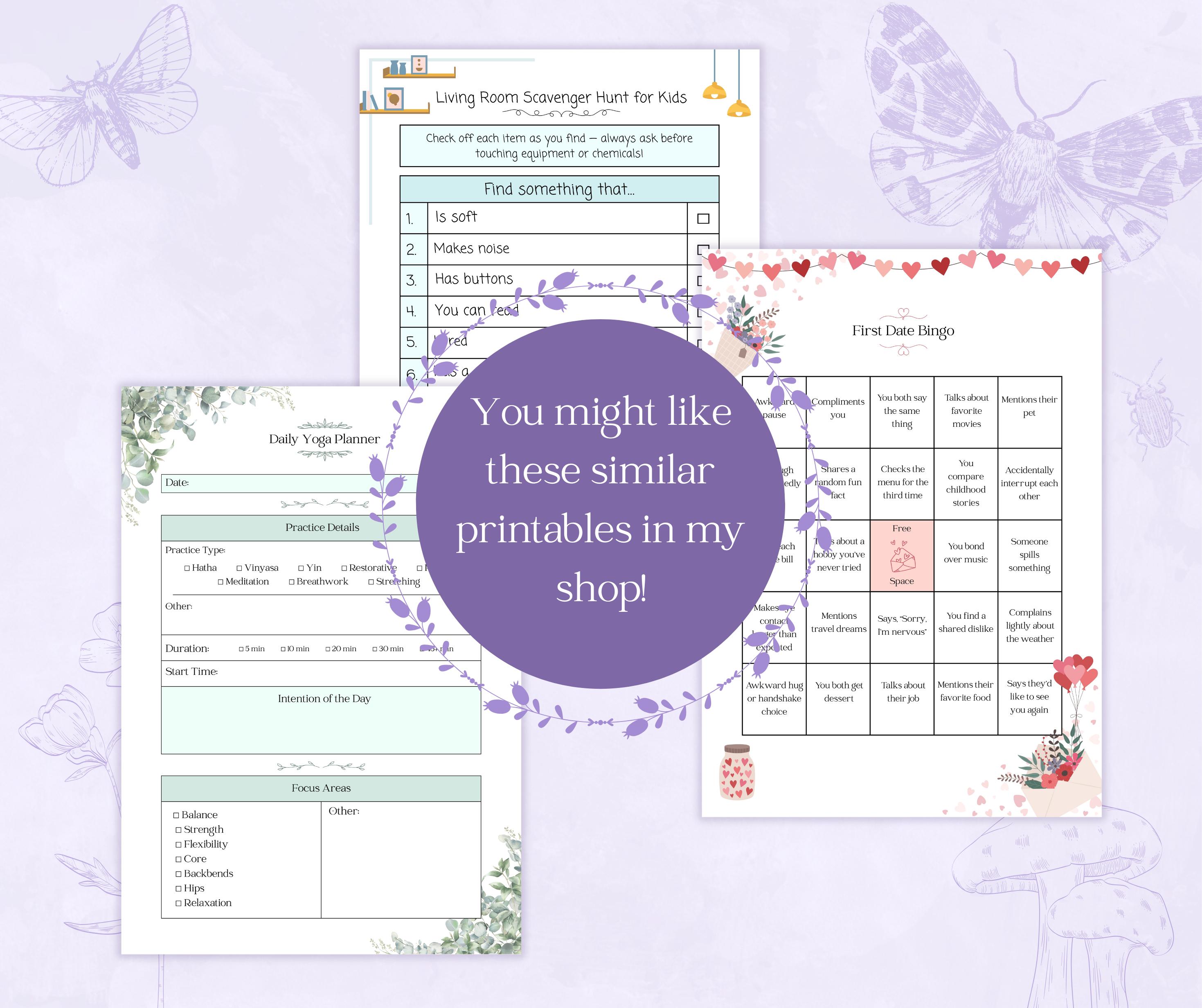 Mindful Eating Planner Printable PDF, Intuitive Eating Journal, Food ...