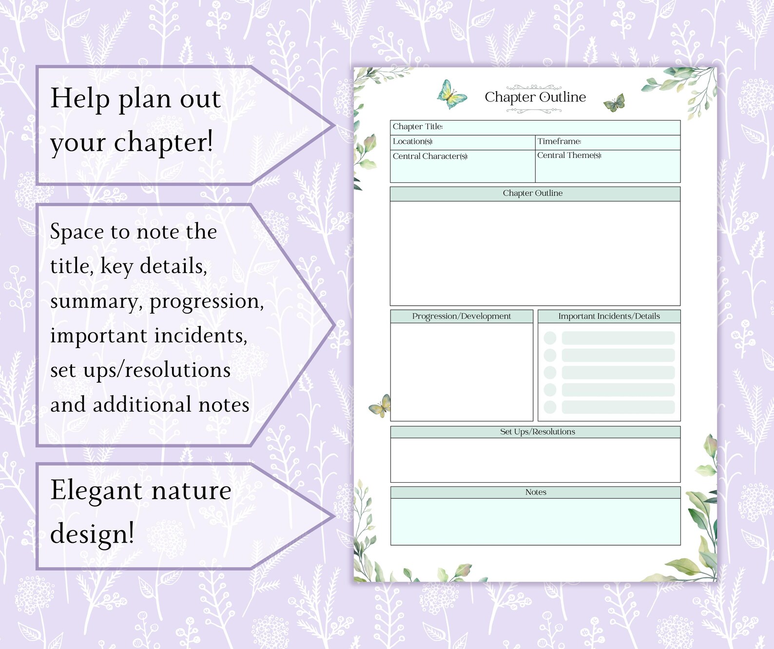 Chapter Planning Bundle Printable PDF | Chapter Summary | Chapter ...